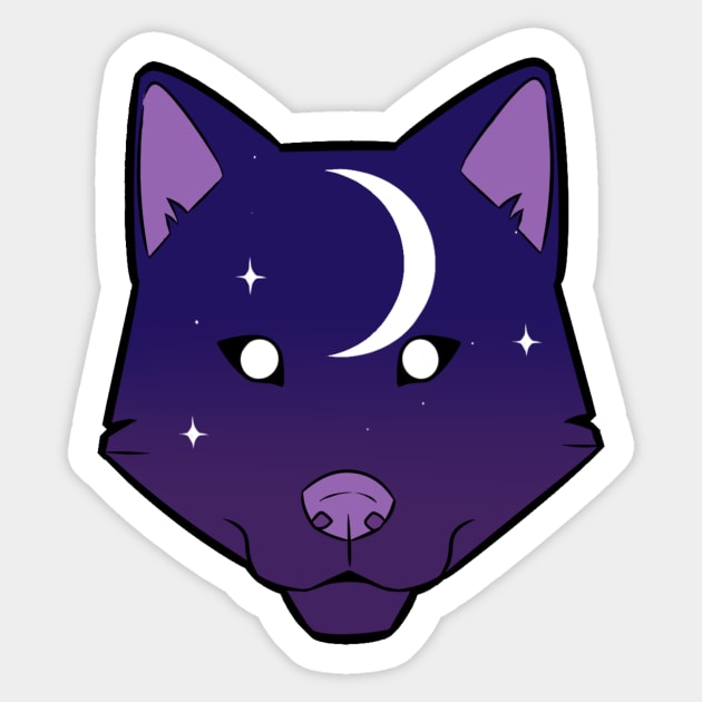 Lunar Wolf Sticker by MissOstrich